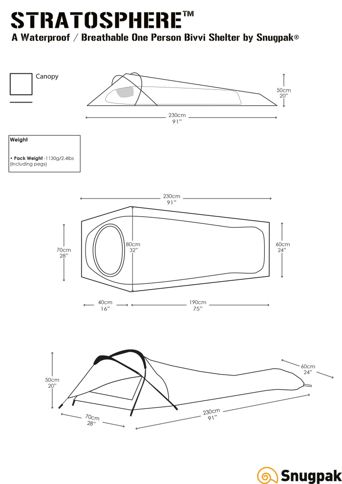 Snugpak Stratosphere Bivvi Bag Oliv - Ein-Mann-Zelt